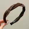 Pinza para el cabello de ala ancha de alta gama, elegante, a la moda, diadema, tocado para mujer, nuevo 2026, calavera superior gris, diadema versátil