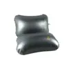 Almohada Personalizada para Exteriores, Sencilla y Elegante, en Color Plata Puro, Almohada Cuadrada Pequeña de Viaje, Almohada Inflable para Siesta en el Coche, Almohada Lumbar, Relleno