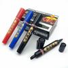 Tianzhuo Haobi 89110 Superman de la Logística Marcador Aceitoso Doble Punta Caja de Plumas Punta Grande Punta de Pluma Impermeable Negro Rojo Azul