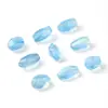 Pedras brutas aquamarina natural facetadas em formato livre, brilhantes e cintilantes, materiais para joias artesanais com contas polidas, fornecimento no atacado