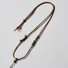 Cordón de Cuero Fino Encerado de Alta Gama para Jade, Cuerda Decorativa Ajustable, Cuerda Trenzada, Cordón para Colgante de Collar Terminado