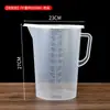 Taza medidora de plástico PP apilable con báscula de grado alimenticio de gran capacidad 5000 ml barril medidor con tapa comercial nuevo