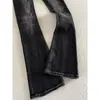 Jeans acampanados de talle alto en negro y gris para mujer, nuevo estilo primavera/otoño 2026, adelgazantes, versátiles, elásticos, pantalones de campana retro