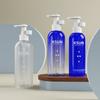 Frasco de Shampoo Redondo Simples com Pressão PETG Parede Grossa Frasco para Skin Care 300ml Frasco para Loção Essencial com Clipe