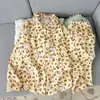 Conjunto de Pijama de Algodón Nube Otoño 2026 Manga Larga Pantalón Largo Cuello de Muñeco de Dibujos Animados Ropa de Casa (Sin Almohadillas para Sujetador)