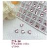 Nuevos adornos de uñas de diamantes rosas al por mayor adornos de diamantes de vidrio ultra-flash con forma de fondo puntiagudo amor gota de agua accesorios para uñas gordas