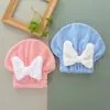 Touca Super Absorvente de Secagem Rápida com Laço, Nova Toalha Fofa para Secar o Cabelo, Touca de Banho para Lavagem de Cabelo, Toalha Turbante para Cabeça Feminina