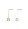 Estilo Francês Leve Luxo Borla Completa de Diamante Bola Bola Linha de Orelha Feminina Vingate Simples Estilo Frio Pingente de Orelha Estilo Mori Brincos Versáteis