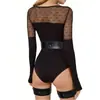 Arnés ZIZ de estilo bondage europeo y americano transfronterizo para mujer, atuendo de rendimiento ajustable con accesorios de cuero, diseño moderno todo en uno