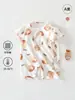Roupas de Bebê Estilo Japonês, Algodão de Bambu, Estilo Fino de Verão, Macacão Curto para Recém-Nascido Classe A, Macacão Unissex para Bebê