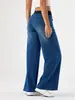 Cruz, cintura con cordón, jeans elásticos, pierna recta holgada,