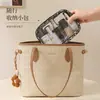 Bolsa de Cosméticos Transparente con Estampado de Leopardo de Lujo Ligero, a Prueba de Polvo, Impermeable, Gran Capacidad, Transparente Visible, Bolsa de Almacenamiento Portátil para Viaje