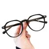 Tiktok Red social ins montura de gafas coreana polígono anti-luz azul liso liso gafas miopía producto terminado al por mayor
