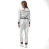 S-XXL Padre-Hijo Plateado Brillante Mono de Astronauta Halloween Fiesta de Escenario Disfraz de Rol Espacial
