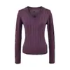 Suéter de punto trenzado con cuello en V, capa base ajustada, nueva colección otoño/invierno 2025 para mujer, top de punto de manga larga, venta al por mayor transfronteriza
