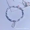 Pulseira de Bambu de Prata Pura 999 para Boa Sorte e Paz, Novo Presente Versátil