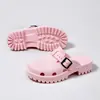 Explosiones Transfronterizas Celebridad de Internet Exteriores Zapatillas de Tacón Alto para Mujer Nuevas Europeas y Americanas Ins Ropa Exterior Bolsas de EVA Zapatos Sandalias de Plataforma
