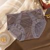 Nueva ropa interior sexy para niñas estilo lujo ligero, malla semitransparente jacquard de encaje, calzones cómodos de viscosa de talle medio