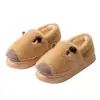 Pantuflas de algodón Capibara para mujer, nuevo modelo otoño e invierno 2026, pantuflas cálidas de felpa antideslizantes para interior del hogar para mujer
