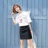 Falda de Talla Grande de Cintura Alta para Mujer con Aberturas, Falda Corta para Gorditas, Falda A-Line, Falda Profesional, Falda de Traje, Diseño Nicho Verano