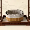Cesta de Almacenamiento Tejida de Bambú para el Hogar, Estilo Nuevo, Tubo Plegable para Almacenamiento de Juguetes, Cesta de Almacenamiento Universal para Sala de Estar y Dormitorio, Venta al por Mayor