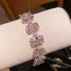 Pulseira Dupla Camada Oval com Zircônia Estilo Francês, Pulseira Doce e Cool Estilo Coreano, Joia de Mão Simples e Versátil para Atacado