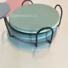 Alfombrilla Plana de Silicona de Fábrica 10cm Redonda Posavasos Cafetería Alfombrilla Plana de Silicona Antideslizante Aislamiento Térmico Posavasos de Té