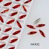 Cristal Dongzhou 11*3 Marquise Fina Fondo Puntiagudo Diamante Chapado en Plata Flash K9 Vidrio Oval Puntiagudo Joyería Accesorios para Arte de Uñas DIY