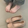 Zapatos de Ballet Estilo Hada para Combinar con Faldas, Nuevo 2025 Estilo Francés Elegante Suave Lazo Boca Baja Tacón Oculto Zapatos de Noche