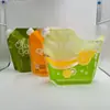 Sacos tipo pouch com bico personalizados de fábrica para bebidas de suco, sacos auto-portantes, sacos com alça selada para embalagem de Milk Tea e Chá de Frutas, sacos com bico imprimíveis