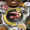 Pastel de Pollo Coreano Queso Molde para Hornear Concha de Tortuga Piedra Maifan 350mm Parrilla Comercial de Carbón 245mm Rejilla Central de la Sartén