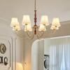 Lámpara de araña de estilo francés para sala de estar, estilo antiguo americano, lámpara principal de salón retro, estética de la dinastía Song, lámparas de dormitorio de restaurante de estilo chino nuevo