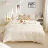 Funda de edredón de algodón lavable, pieza única, color liso, funda de colcha para dormitorio de estudiante, cama doble, uso en el hogar, amigable con la piel, algodón lavable individual