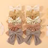 Acessórios de Cabelo para Meninas Outono e Inverno Transfronteiriços Aliexpress Populares Grampo de Cabelo com Laço Estampado Estilo Preppy Acessórios de Cabeça para Crianças 5104