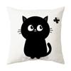 Fabricantes de origen Amazon Nueva funda de cojín de gato de dibujos animados impresión digital transfronteriza Amazon funda de almohada