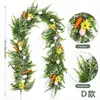 Huevo de Pascua de Ratán de Amazon Decoración de Pascua Corona de Hierba Acuática Artificial Planta Verde Enredadera Vid de Eucalipto Artificial