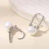 Hebilla de Oreja de Perla Huajie Estilo Coreano para Mujer Personalizada Retro Anillo de Oreja de Concha Diseño de Celebridad de Internet Pendientes de Plata