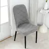 Funda de silla curva de terciopelo jacard moderno minimalista, funda de silla elástica de media cubierta, funda universal a prueba de polvo para taburete de mesa de comedor