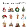 Decoraciones para Fiesta de Navidad de Amazon Colgante de Puerta Sombrero de Navidad Adornos de Panal Tarjetas de Paja Pegatinas Autoadhesivas para Botellas de Agua