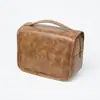 2025 Nuevo de Gran Venta Bolso de Tocador para Hombre de Cuero PU Portátil de Viaje Bolsa de Almacenamiento para Artículos de Afeitar