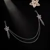 Cadena Corporal de Cinco Puntas con Borla y Cadena de Leche Moda Europea y Americana Multicapa con Pedrería Cadena para el Pecho Cadena Corporal Femenina