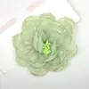 Flor de Gasa de Seda Brillante Hecha a Mano Núcleo Quemado Rosas Pequeñas Accesorios para el Cabello DIY Flor para el Cabello Zapatos y Sombreros Corsage Accesorios de Joyería