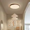 Novo Modelo 2025 Estilo Vintage Iluminação de Corredor Entrada Varanda Proteção Ocular Cor de Noz, Luz de Teto Redonda de Espectro Completo