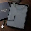 2026 Nuevo Suéter Casual de Cuello Redondo para Hombre, Camisa Base de Cachemir