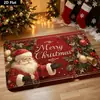 Alfombra de piso navideña, alfombra, decoración exterior, felpudo de puerta de entrada, alfombrilla para pies de entrada, vestíbulo transfronterizo terciopelo de cristal