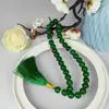 33 Cuentas Grandes de Cristal de 12 mm con Borlas Doradas, Tasbih, Comercio Exterior Transfronterizo al por Mayor