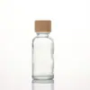 Frasco de Óleo Essencial de 10ml Grão de Madeira Círculo Transparente Frasco Dispensador de Óleo Essencial Salão de Beleza Portátil Frasco Conta-gotas Dispensador de Essência de Maquiagem