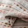 Nuevas Cortinas de Habitación Infantil Fair Isle Dopamine con Rayas, Estilo Francés para Dormitorio de Niños y Niñas, Estilo Vintage con Diseños Tejidos