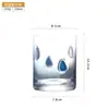 Taza de Vidrio Creativa Personalizada con Pegatinas Lindas, Pegatinas de Calabaza Arcoíris Coloridas, Taza de Vidrio Decorativa Resistente al Calor