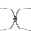 Nova Corrente de Peito com Strass Olho de Diabo Sutiã de Biquíni Barra Simples Boate Corrente Corporal Sexy Feminina